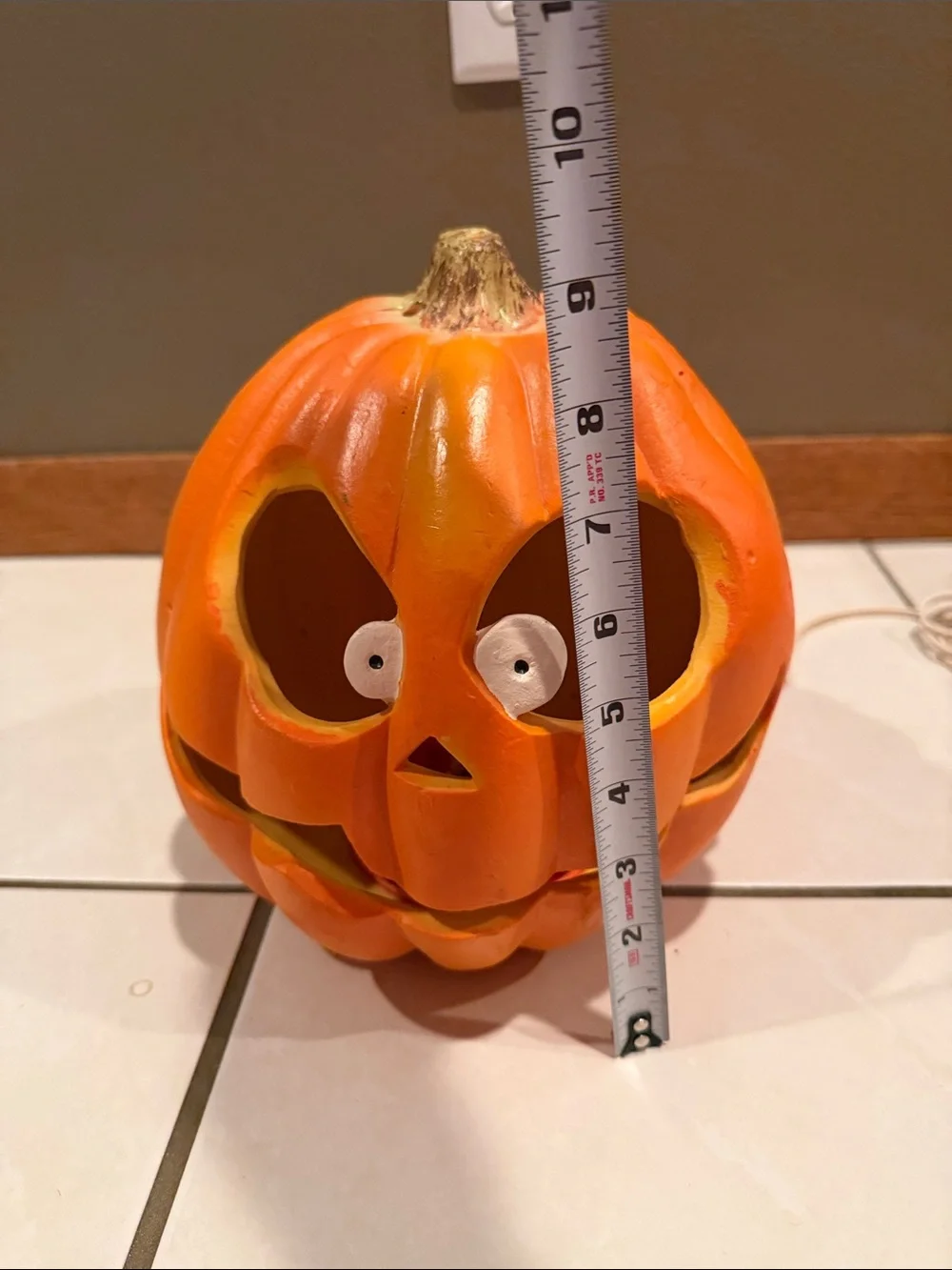 Trendmaster Jack o Lantern Pumpkin Decoration Lights Up 1995
